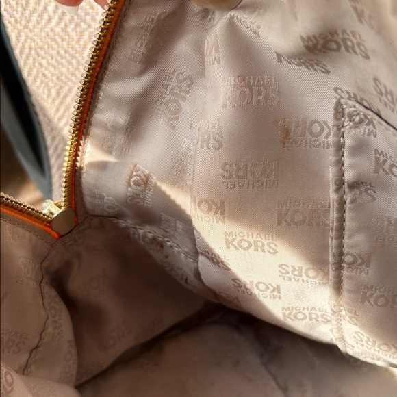 Michael Kors Mustard Yellow Studded Satchel Handbag. - Picture 13 of 15